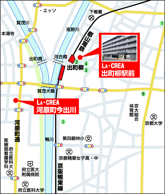 LA・CREA 出町柳駅前 MAP