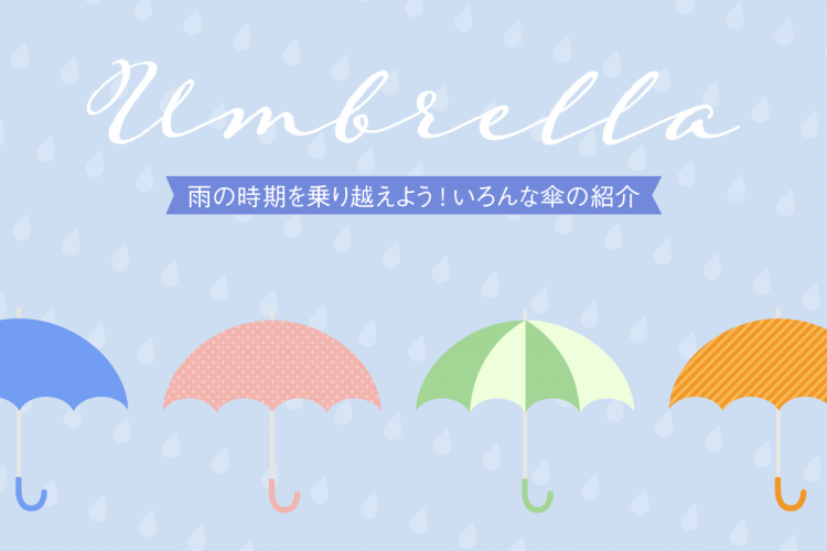 雨の時期を乗り越えよう!いろんな傘の紹介